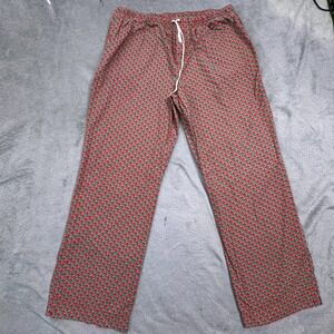 Vineyard Vines Men's Whale‎ Print Pajama Pants Size XL 100% Cotton Red Green